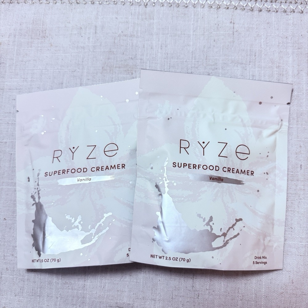 RYZE Superfood Creamer Vanilla 70g 2.5 Oz 5 Servings Vegan Mushrooms Probiotics